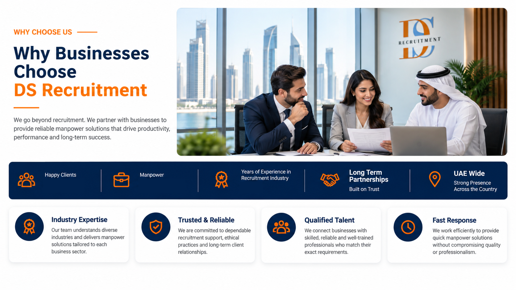 Why businesses choose DS Recruitment